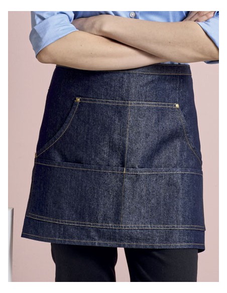 PRE-PR125-Jeans Stitch Denim Waist Apron 2